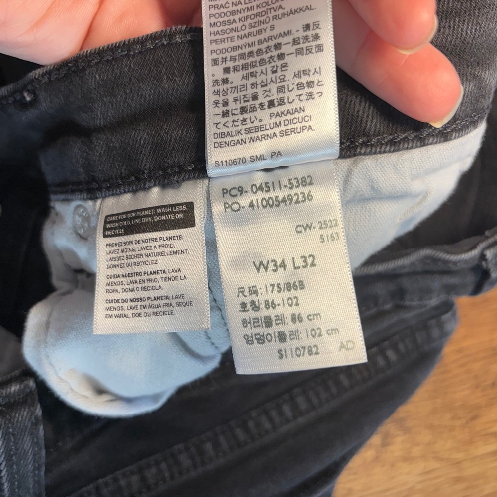 Levis 511 Slim Fit Jeans Mens 33x30 Faded Black Denim Pant Casual Stretch skater - Picture 6 of 11